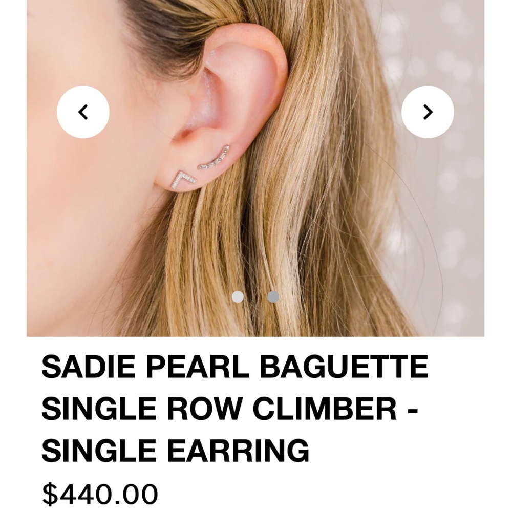 Sadie Baguette Diamond ear climber